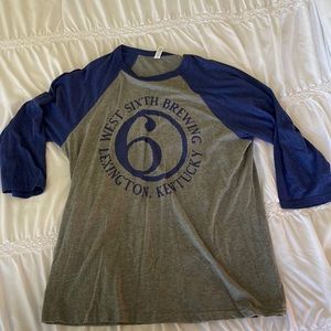 XL Men’s West Sixth Brewing Lexington Ky3/4 sleeve Tee Shirt